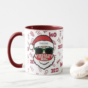 Caneca Visto-o para o Natal da Máscara dos Papais noeis E