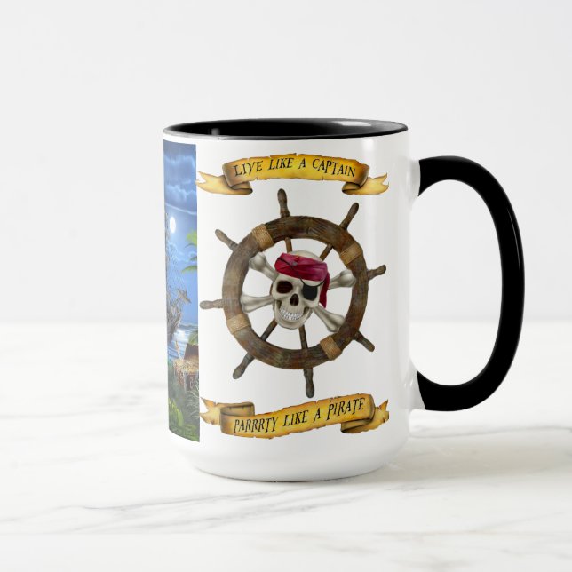 CANECA VIVA COMO UM CAPITÃO PARTIDO COMO UM PIRATA (Direita)