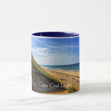 Caneca viva de Cape Cod - cena da praia de Truro