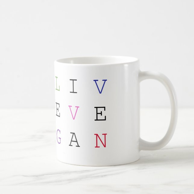 Caneca viva do Vegan (Direita)