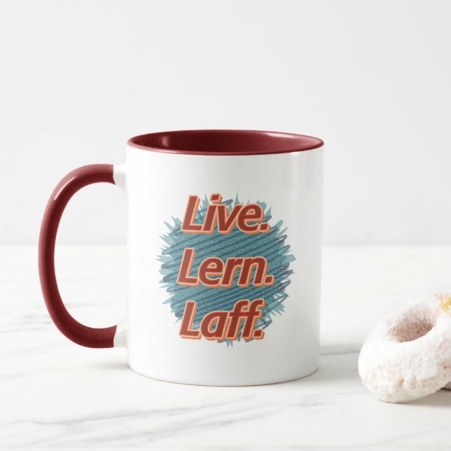 Caneca Viva. Lern. Laff. Gfx-04 (Com Donut)