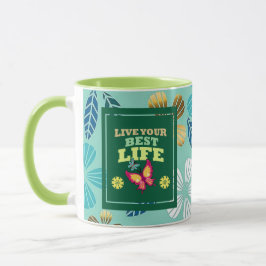 Caneca Viva Sua Melhor Vida – Ins Floral Verde Ele