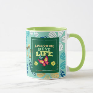 Caneca Viva Sua Melhor Vida – Ins Floral Verde Ele