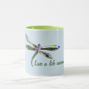 Caneca Viva uma vida incomum - Dragonfly Mug