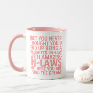 Caneca Vivendo A Filha De Sonho Em Lei Engraçada