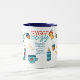 Caneca Vivendo a vida do 'Hygge' - Arte do Folk Cozy