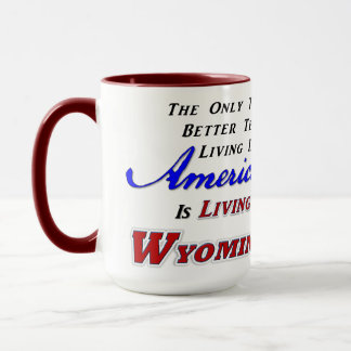 Caneca Vivendo Em WY, Combo Mug De 15 Oz