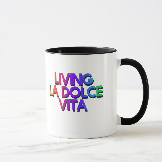 Caneca Vivendo la dolce vita Estou apaixonado (Direita)
