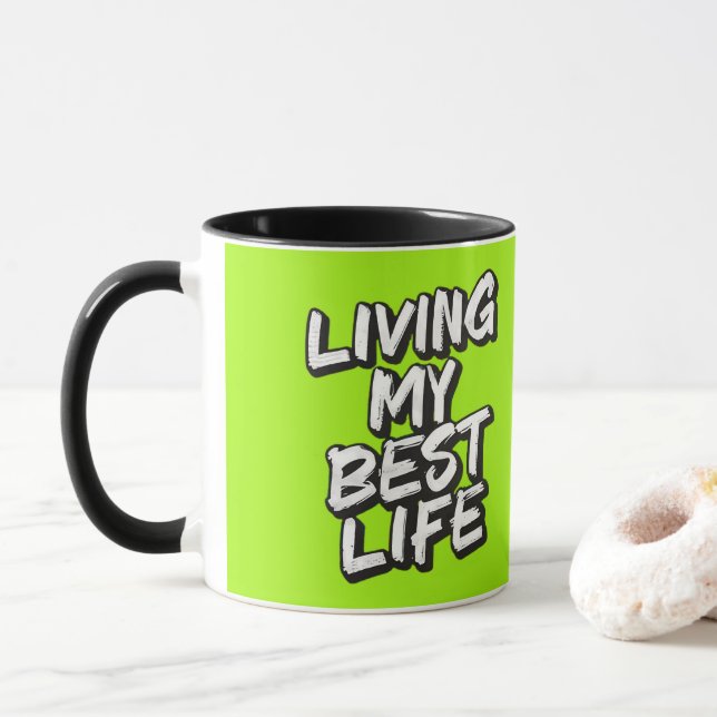 Caneca Vivendo minha melhor vida (Com Donut)