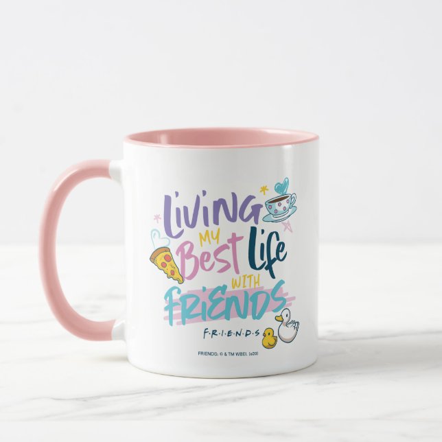 Caneca Vivendo minha melhor vida com FRIENDS™ (Esquerda)