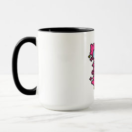 Caneca Vivendo minha melhor vida em gráficos coloridos de