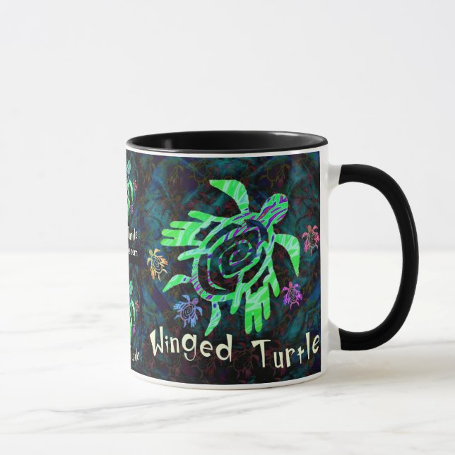 Caneca voada do logotipo da tartaruga (Direita)