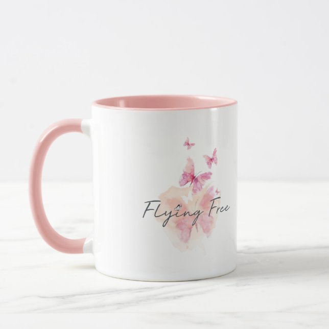 Caneca Voando Livre 11 oz. Pink Coffee Mug (Esquerda)