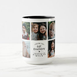 Caneca Você é a melhor (Pai/outra) colagem de 7 fotos