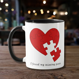 Caneca Você é a peça perdida na minha vida - citação do a