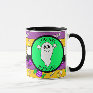 Caneca Você é Bonita, Fantasma Pun, Halloween