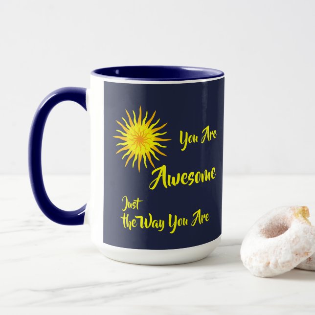 Caneca "Você é incrível" Amarelo brilhante (Com Donut)