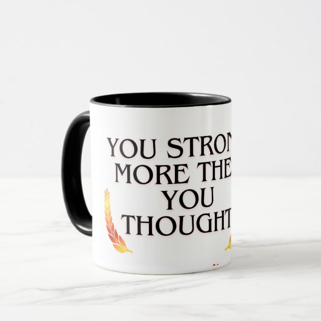 Caneca Você é mais forte do que pensa - Elegante Dourado  (Frente Esquerda)