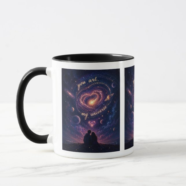 Caneca Você É Meu Universo Ilustração do Universo (Esquerda)
