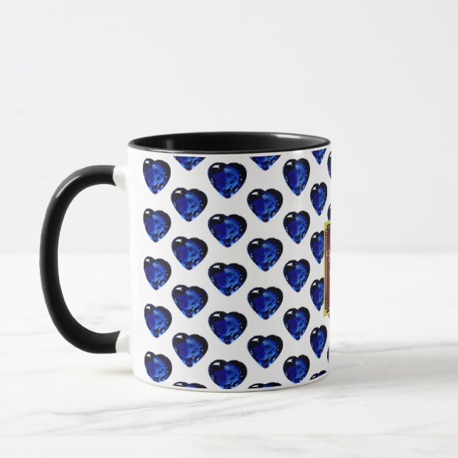 Caneca Você é minha Namorados Blue Heart Sapphire Coffee  (Esquerda)