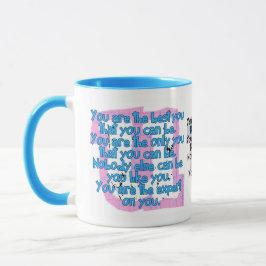 Caneca Você é o melhor que você (Trans Pride)