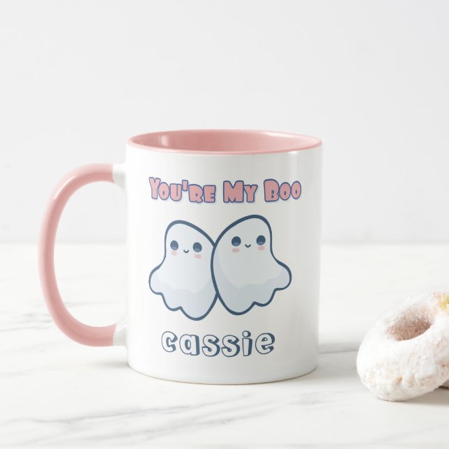 Caneca Você é o meu Boo Cute Ghosts Halloween Mug (Com Donut)