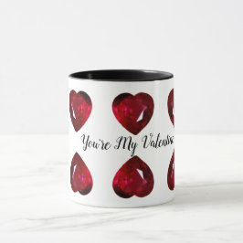 Caneca Você é o meu Namorados Ruby Heart Coffee