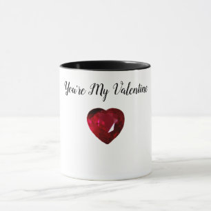 Caneca Você é o meu Namorados Ruby Heart Coffee