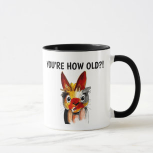Caneca VOCÊ É QUANTO VELHO?! Café de Aniversário Engr