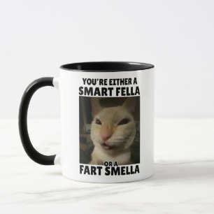 Caneca Você é um cara inteligente ou um cheirador de flat