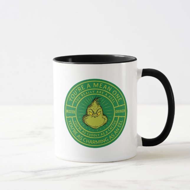 Caneca Você é um Mean One Mister Grpolegadas Crachá (Direita)