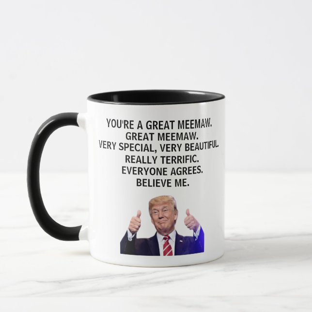 Caneca Você é um Meemaw muito Excelente, Engraçado Trump (Esquerda)