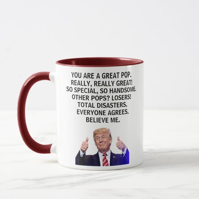 Caneca Você é um Pop realmente Excelente, sério, Trump Mu (Esquerda)