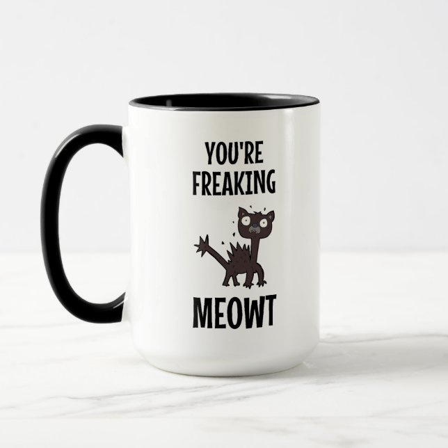 Caneca Você está assustando Meowt Mug (Esquerda)