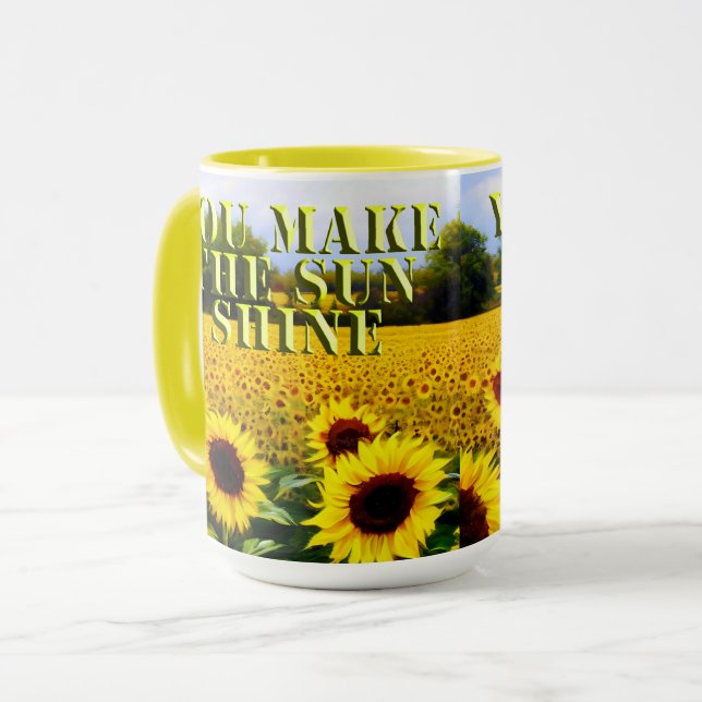 Caneca Você Faz Meu Sol Brilhar, Café Mug (Frente Esquerda)
