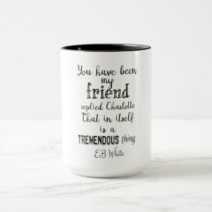 Caneca Você foi meu branco respondido amigo de Charlotte