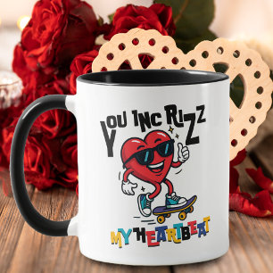 Caneca Você Inc Rizz meu Batimento Cardíaco - Dia dos Nam