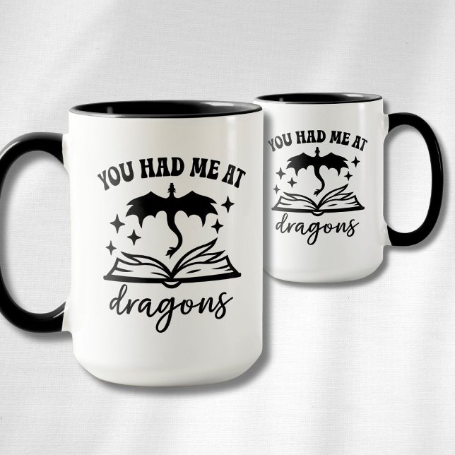 Caneca Você Me Conquistou com Dragões (Criador carregado)