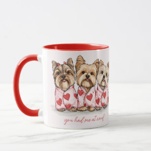 Caneca Você Me Teve No Woof Dia de os namorados Yorkie Do