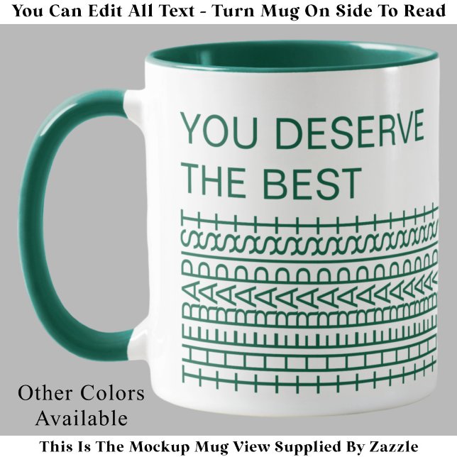 Caneca Você Merece Melhor Terapeuta Piada Engraçada Palav (Criador carregado)