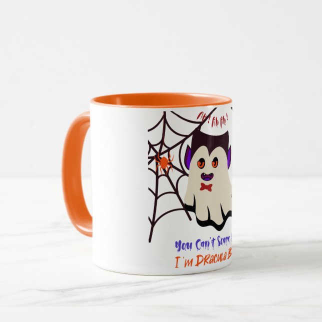Caneca Você não pode me assustar Eu sou Dracula Boo Orang (Frente Esquerda)