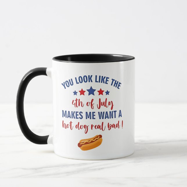 Caneca Você parece que o 4 de julho me faz querer (Esquerda)