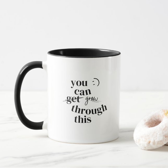Caneca Você Pode Crescer Através Desta Inspiração (Com Donut)