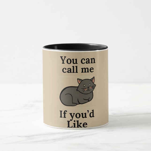 Caneca Você pode me ligar se quiser Gato (Centro)