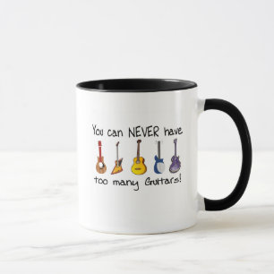 Caneca Você pode NUNCA ter presentes demais das guitarra