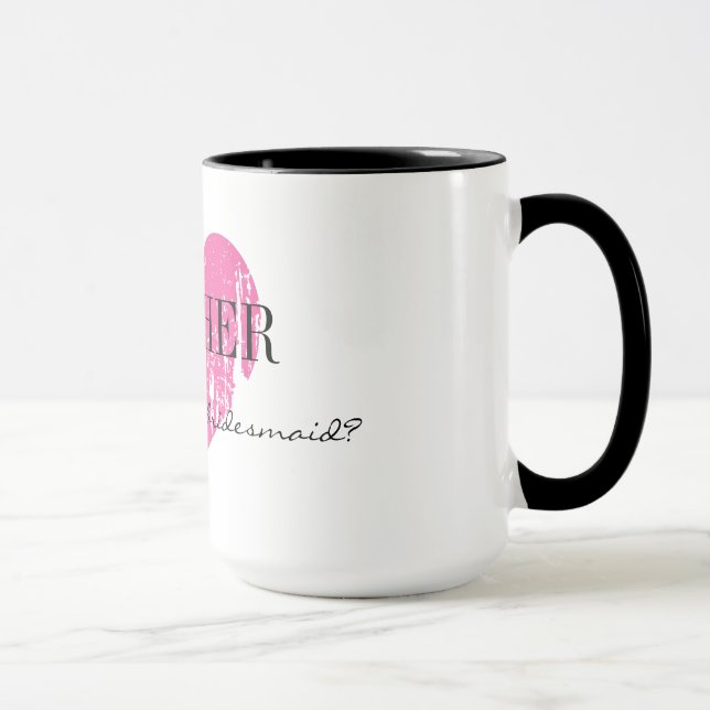 Caneca Você será minha dama de honra para primo ou irmã? (Direita)