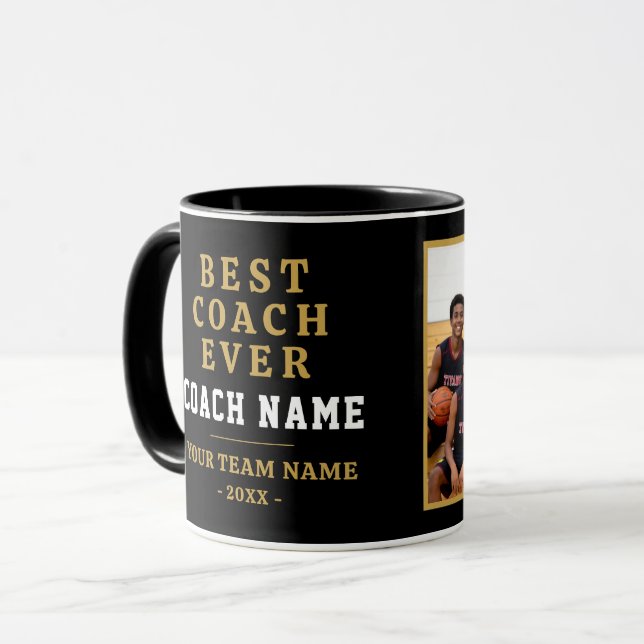 Caneca Você Sobreviveu a Nós Foto Engraçada do Treinador (Frente Esquerda)