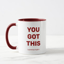 Caneca Você tem este mínimo de vermelho e branco personal