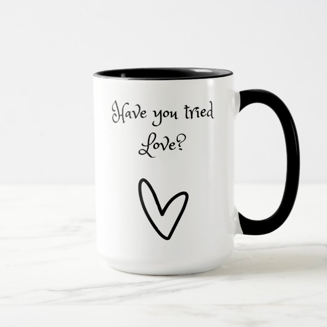 Caneca Você Tentou Mug De Amor? (Direita)