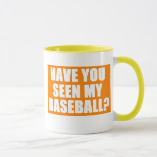 Caneca Você viu meu basebol?